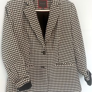 The Limited Blazer and Pants black & white gingham